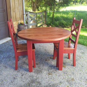 48" Reclaimed pine Round table